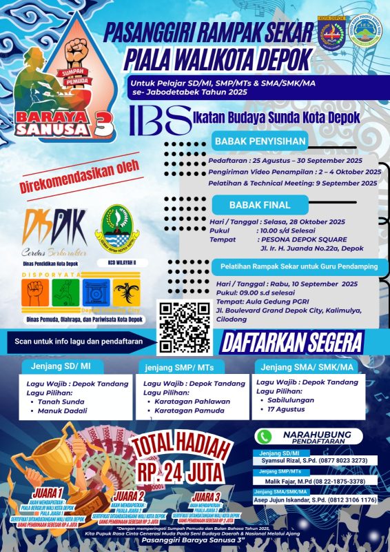 Pasanggiri Rampak Sekar Piala Wali Kota Depok 2025 Masuki Tahap Seleksi Akhir